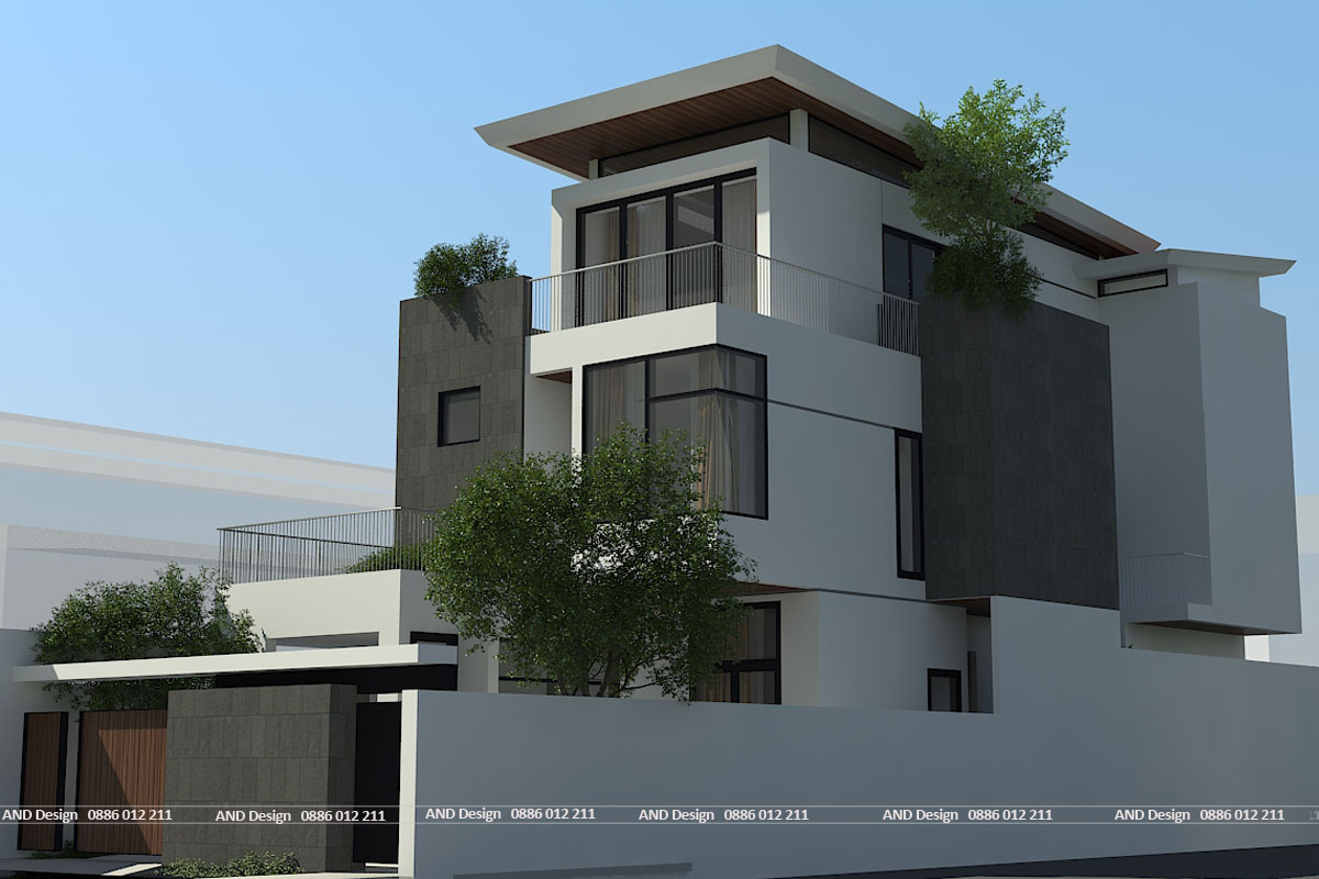 <span>Nội thất</span>Biệt thự với sân vườn trên tầng 1